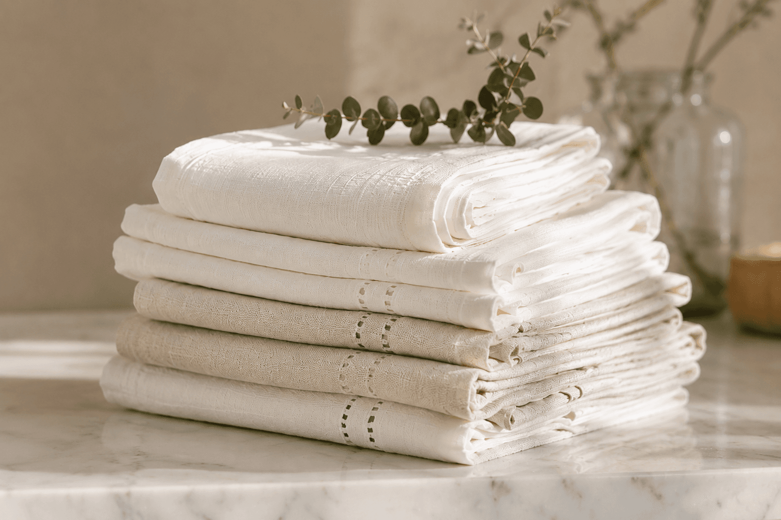 Fresh folded linens